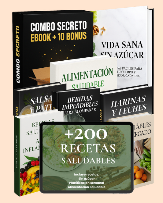 +200 RECETAS Saludables Antiinflamatorias - Planificación Semanal - Alimentación Saludable + 5 REGALOS !
